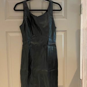 Faux Leather Dress